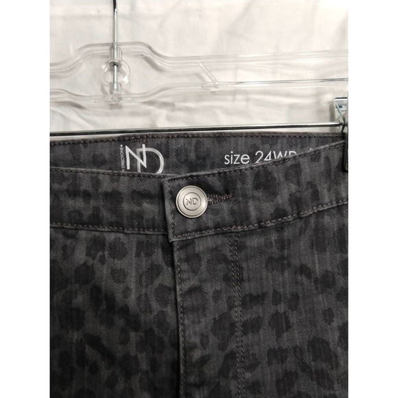 New Directions Leopard Print Gray Curvy Skinny Jean sz 24W - Picture 6 of 16